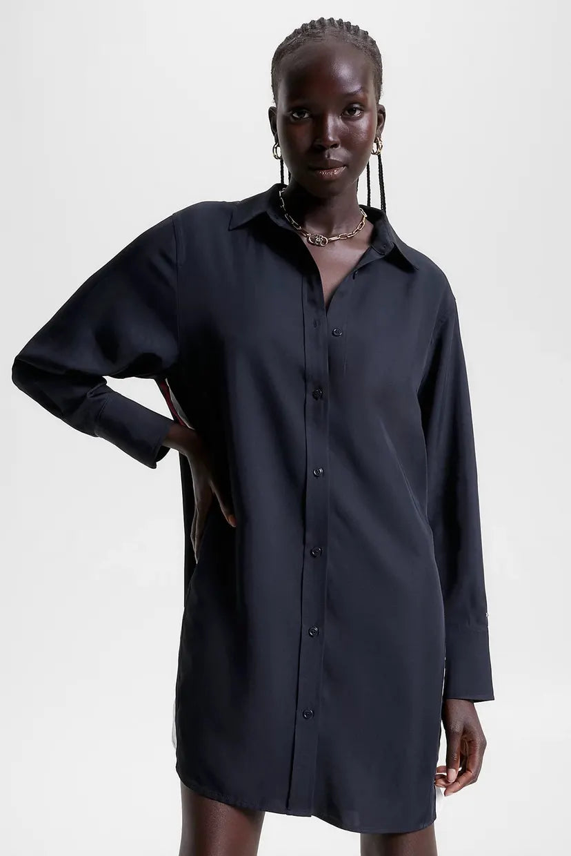 TOMMY HILFIGER - Pieced Stripe Short Shirt Dress