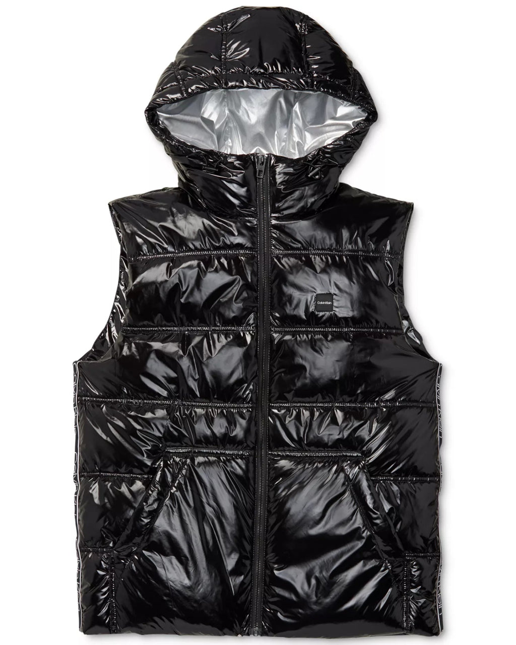 CALVIN KLEIN Men's Hooded Puffer Vest Charcoal