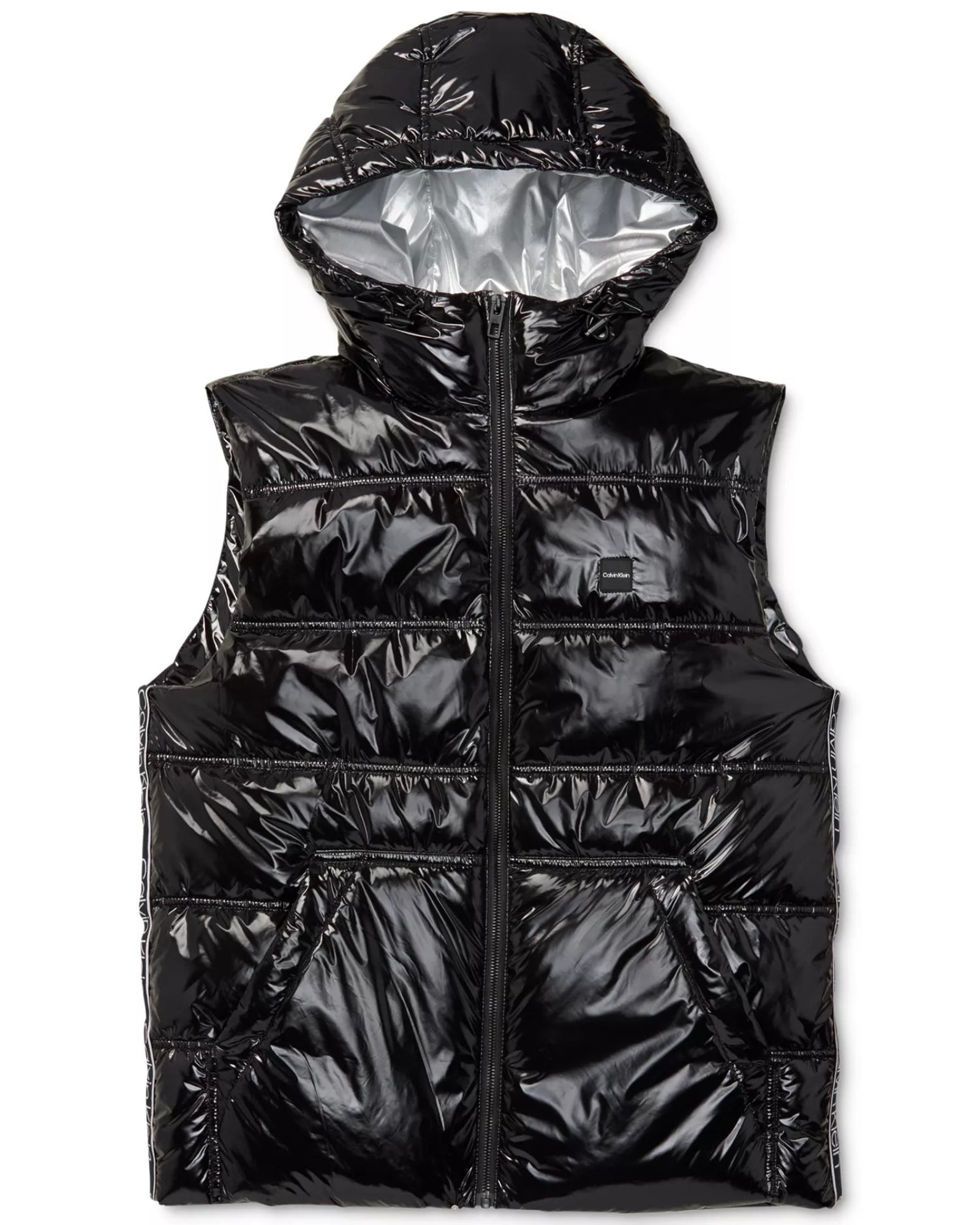 CALVIN KLEIN Men's Hooded Puffer Vest Charcoal