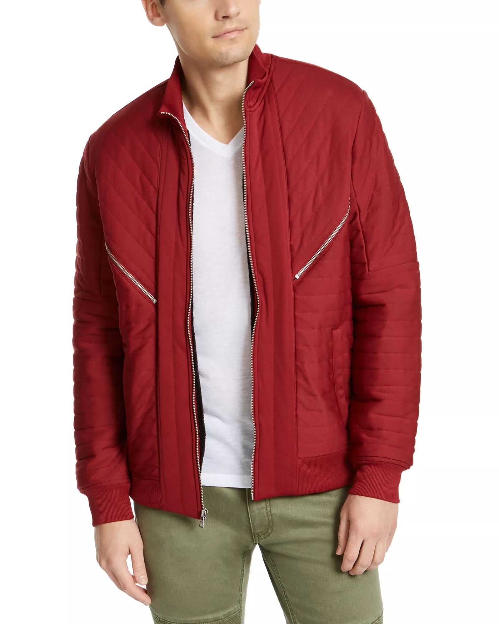 INC International Concepts - Men's Burton Quilted Jacket Wine