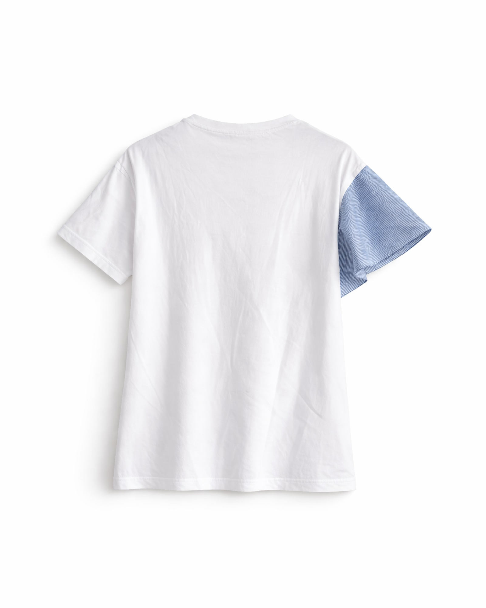 STRADIVARIUS - Asymmetrical Ruffle Detail Cotton T-Shirt