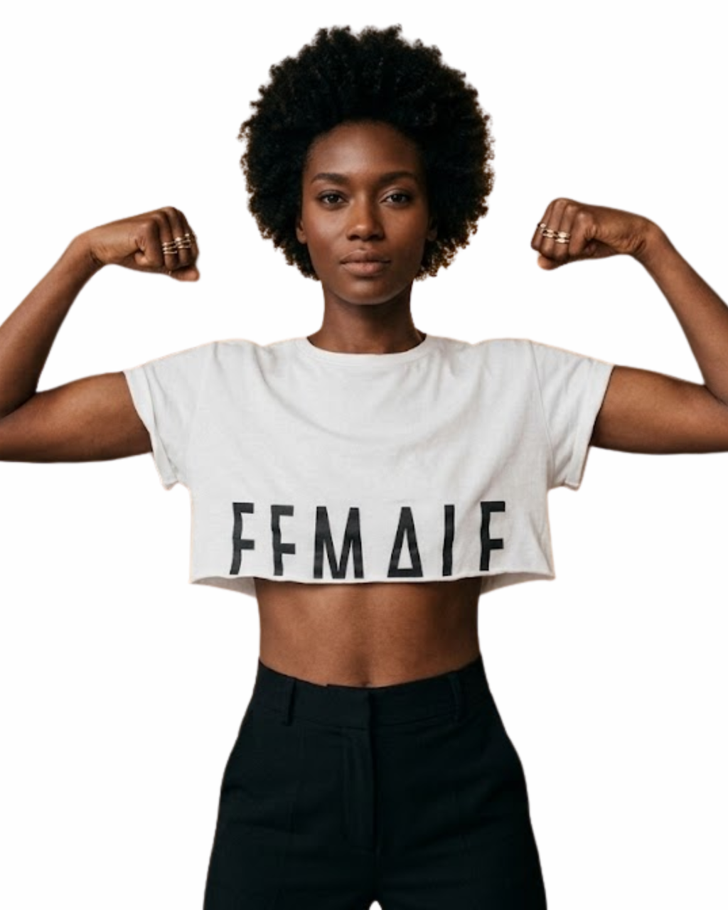 BERSHKA - BSKGirl 100% Cotton Statement Crop