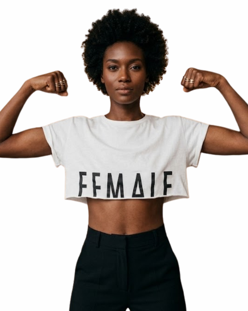 BERSHKA - BSKGirl 100% Cotton Statement Crop
