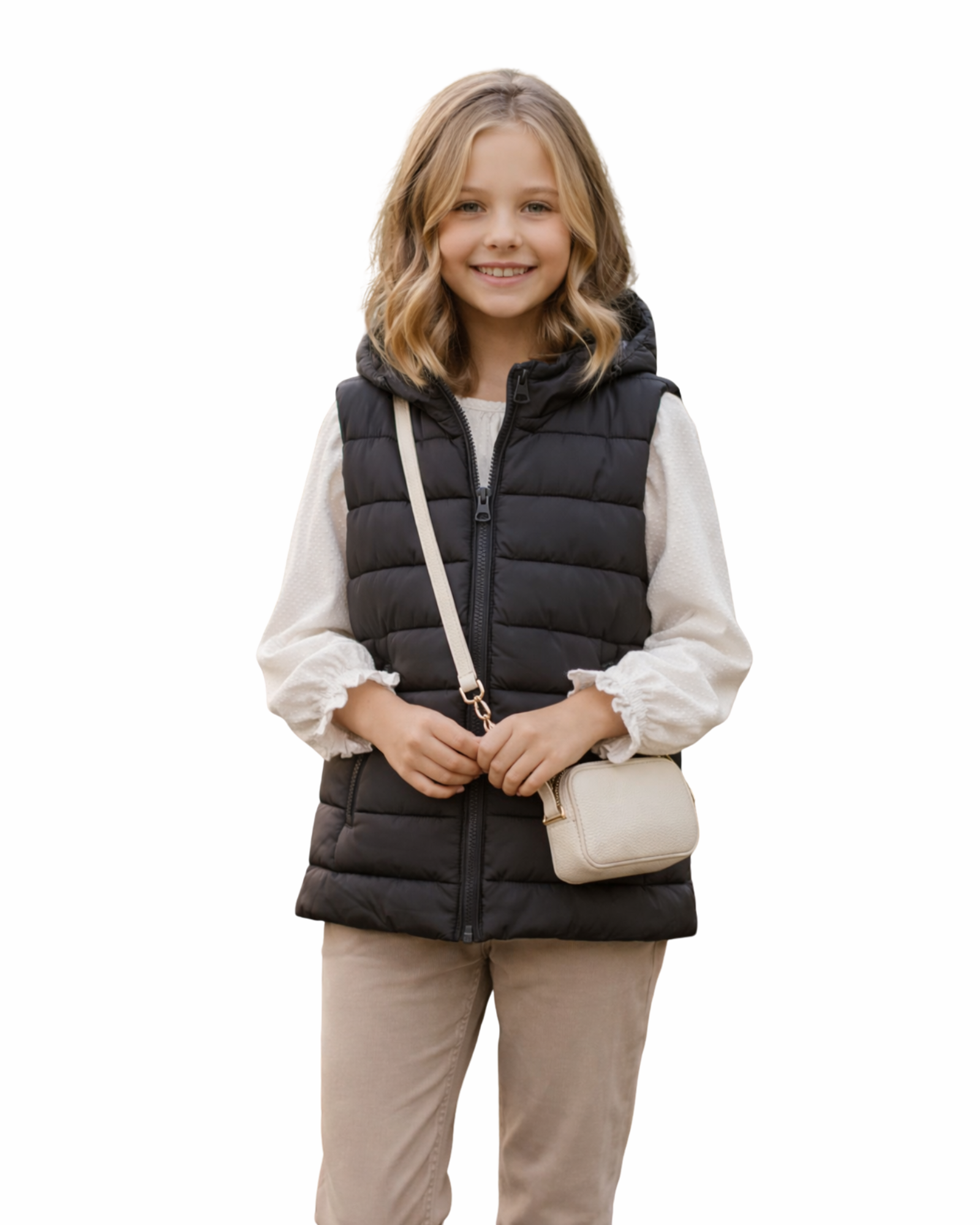 PAGEONE YOUNG - Girl’s Padded Hooded Vest