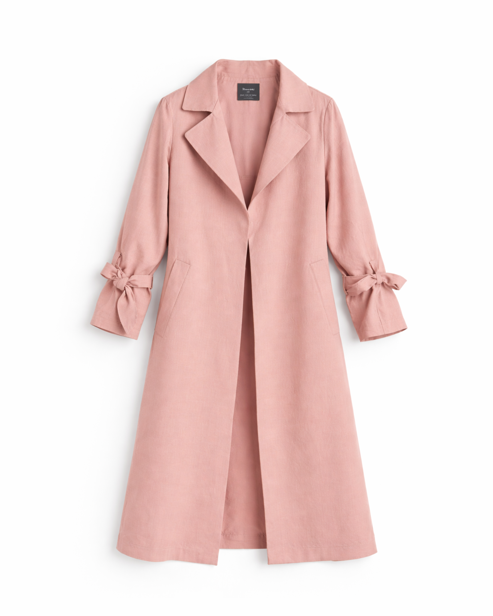 BERSHKA - Tall Women’s Oversized Dusty Pink Lightweight Trench Coat