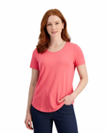 JM COLLECTION - Scoop-Neck Round-Hem Top