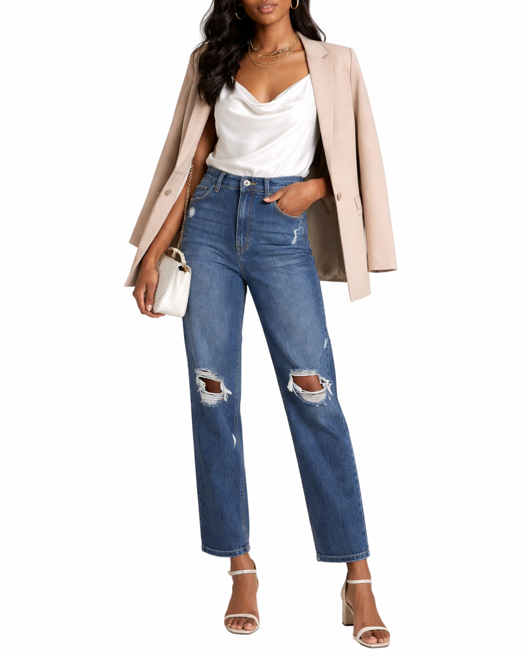 INC International Concepts - Women’s High-Rise Ripped Mom Jeans