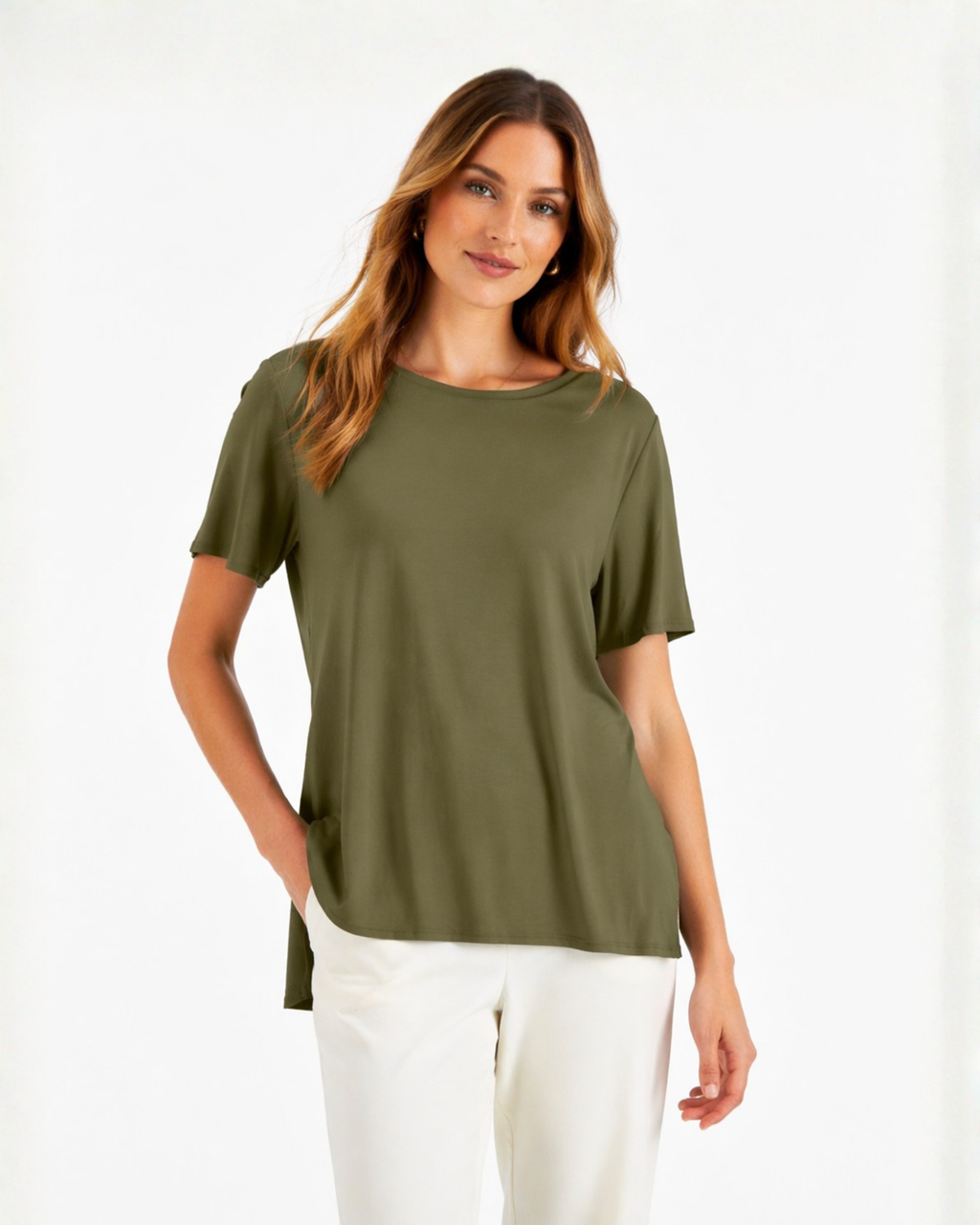 ALFANI - Women’s Relaxed Crewneck T-Shirt