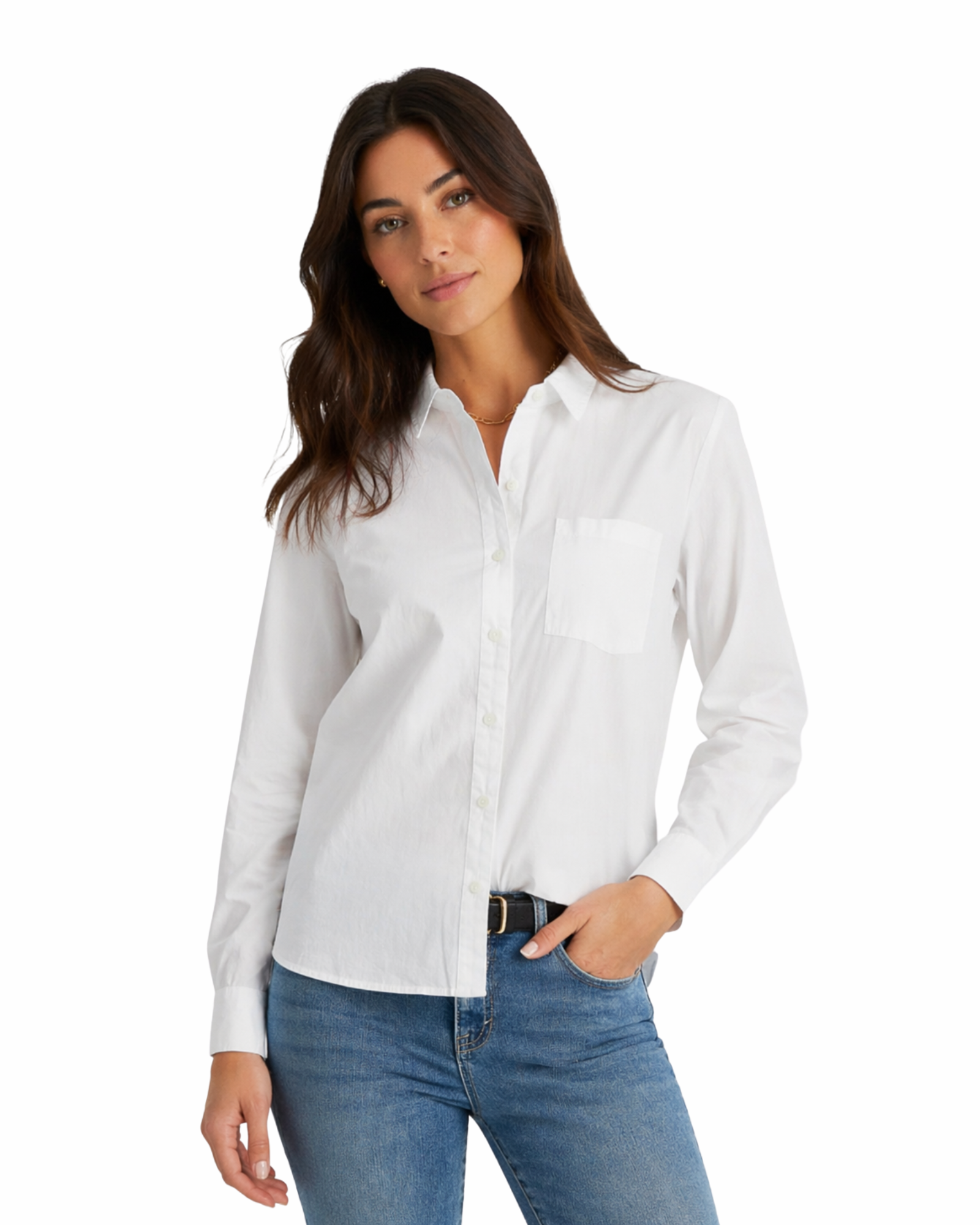 STYLE & CO. - Women’s Relaxed Fit Cotton Chambray Boyfriend Shirt