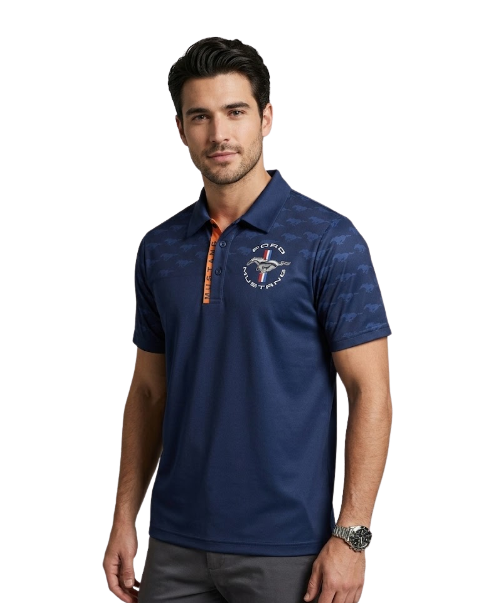 FORD - Mustang Men’s Navy Polo Shirt