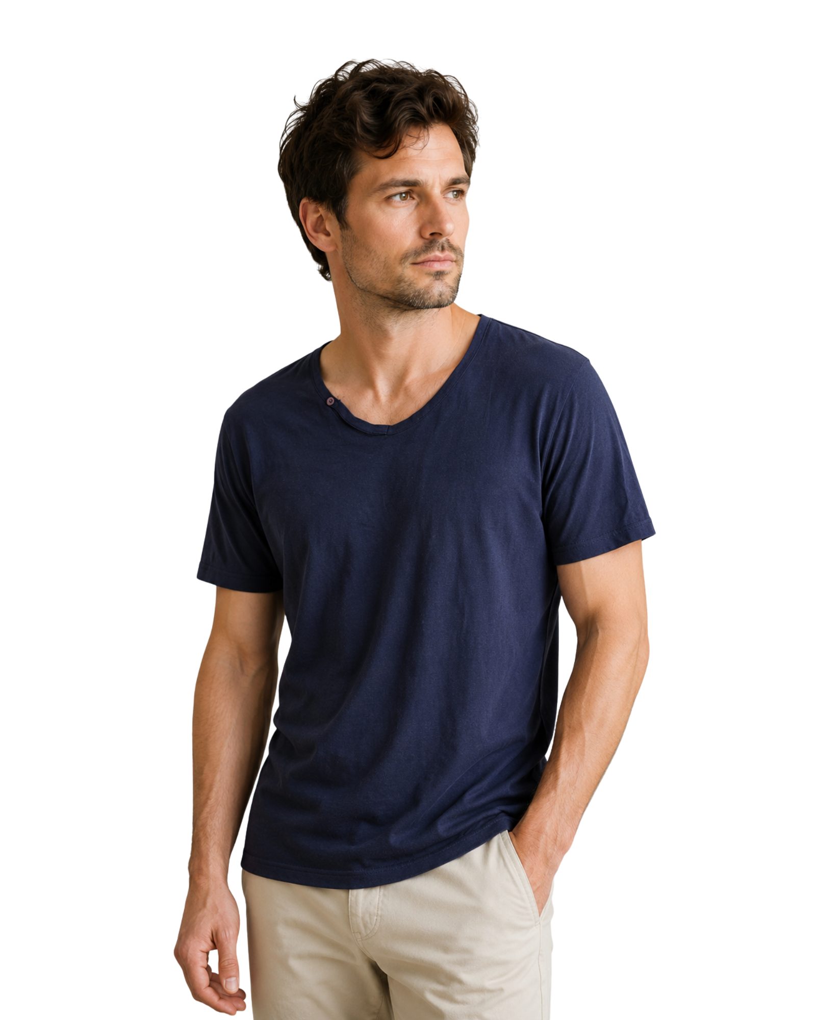 PULL&BEAR - Lightweight 100% Cotton Relaxed Fit Summer T-Shirt