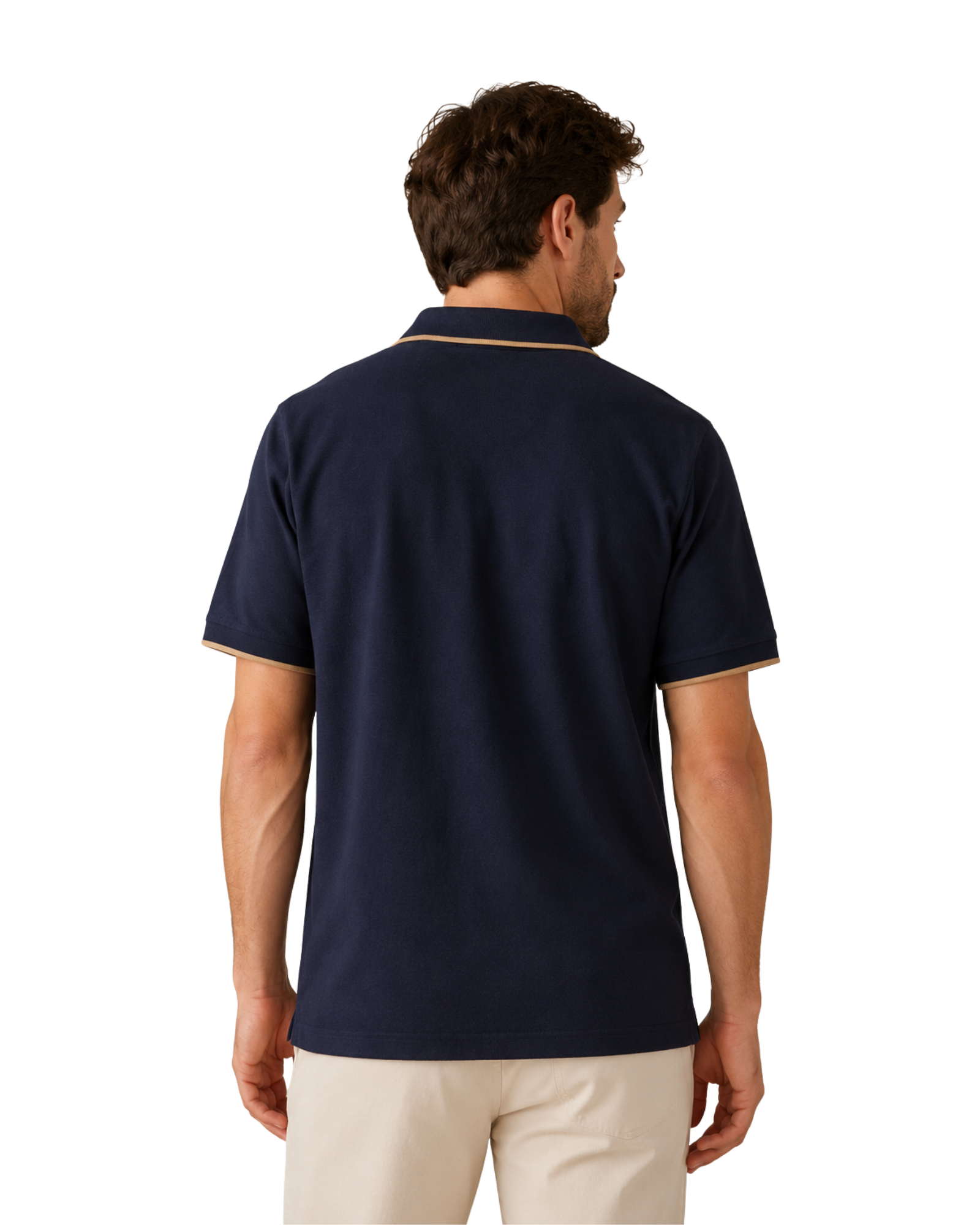 TEE JAYS - Men’s High Performance Navy Zip Polo Shirt