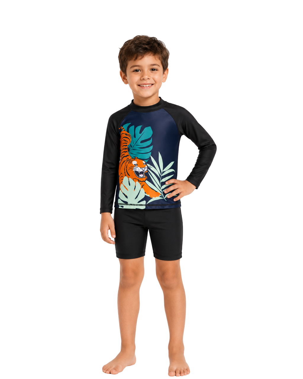 LUPILU - Boys' Tiger Print UV Protection Swim Set