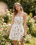 NAF NAF - Women's Riviera Ecru Floral Mini Dress