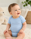 Baby Blue Short Sleeve Bodysuit