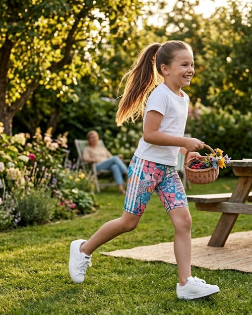 ADIDAS - Girls' All Over Print Bike Shorts