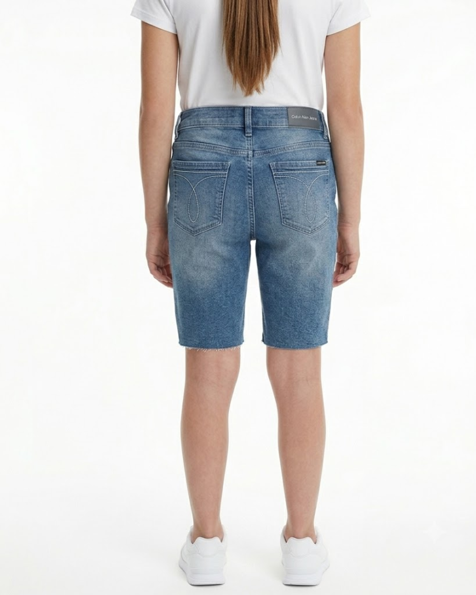 CALVIN KLEIN - Big Girls High-Rise Boyfriend Bermuda Shorts