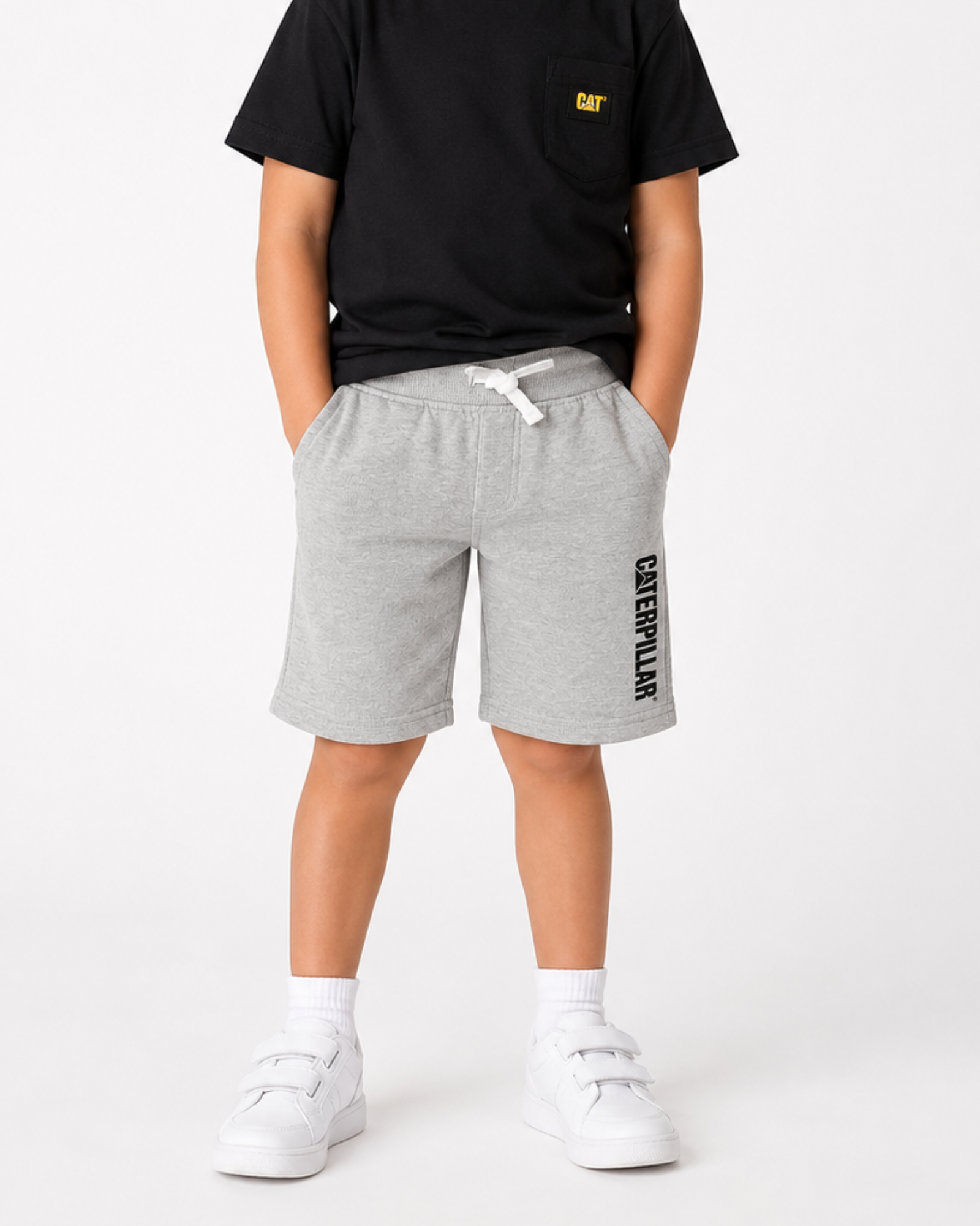 CAT - Kids' Grey Fleece Shorts