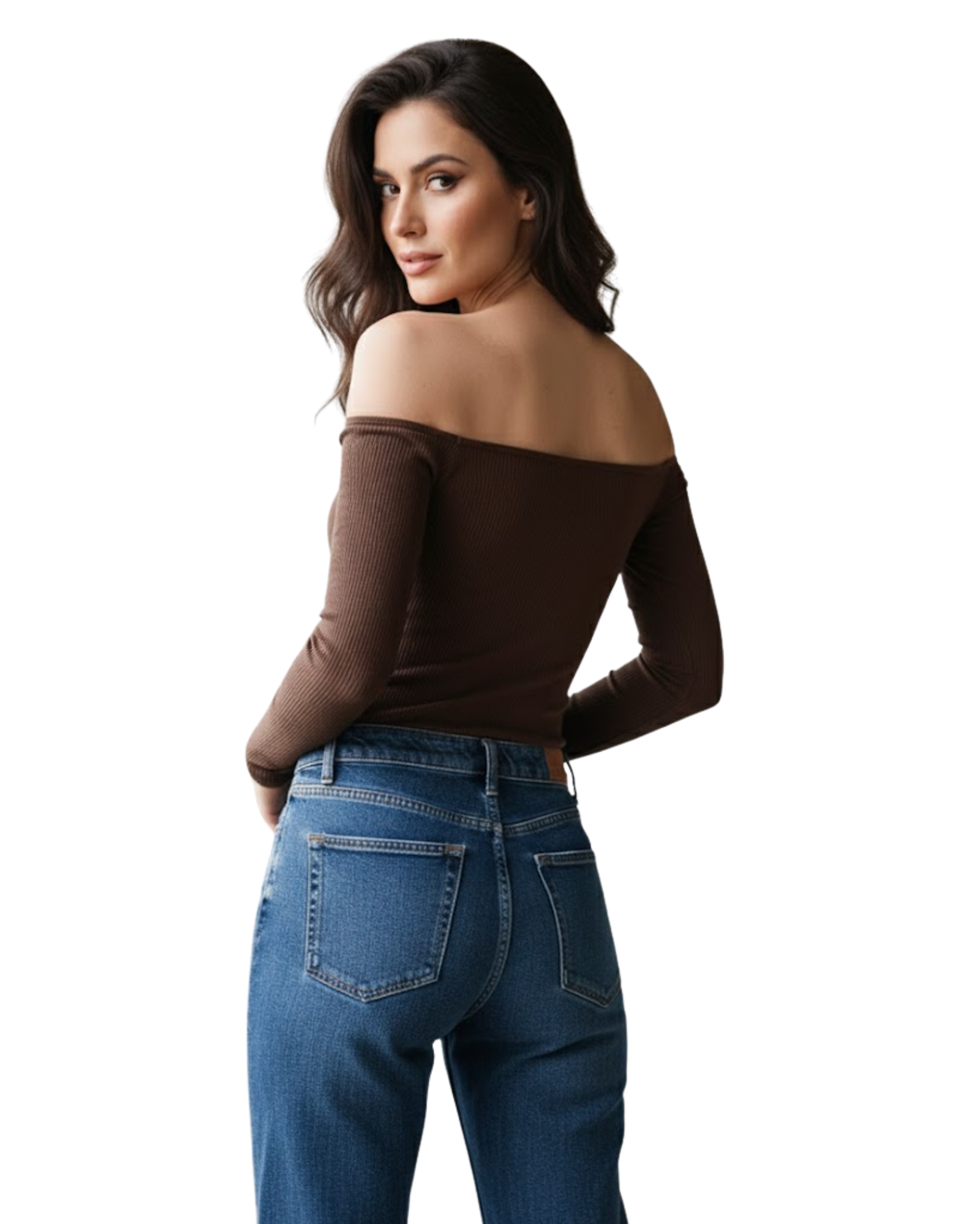 STRADIVARIUS - Ribbed Off-the-Shoulder Top