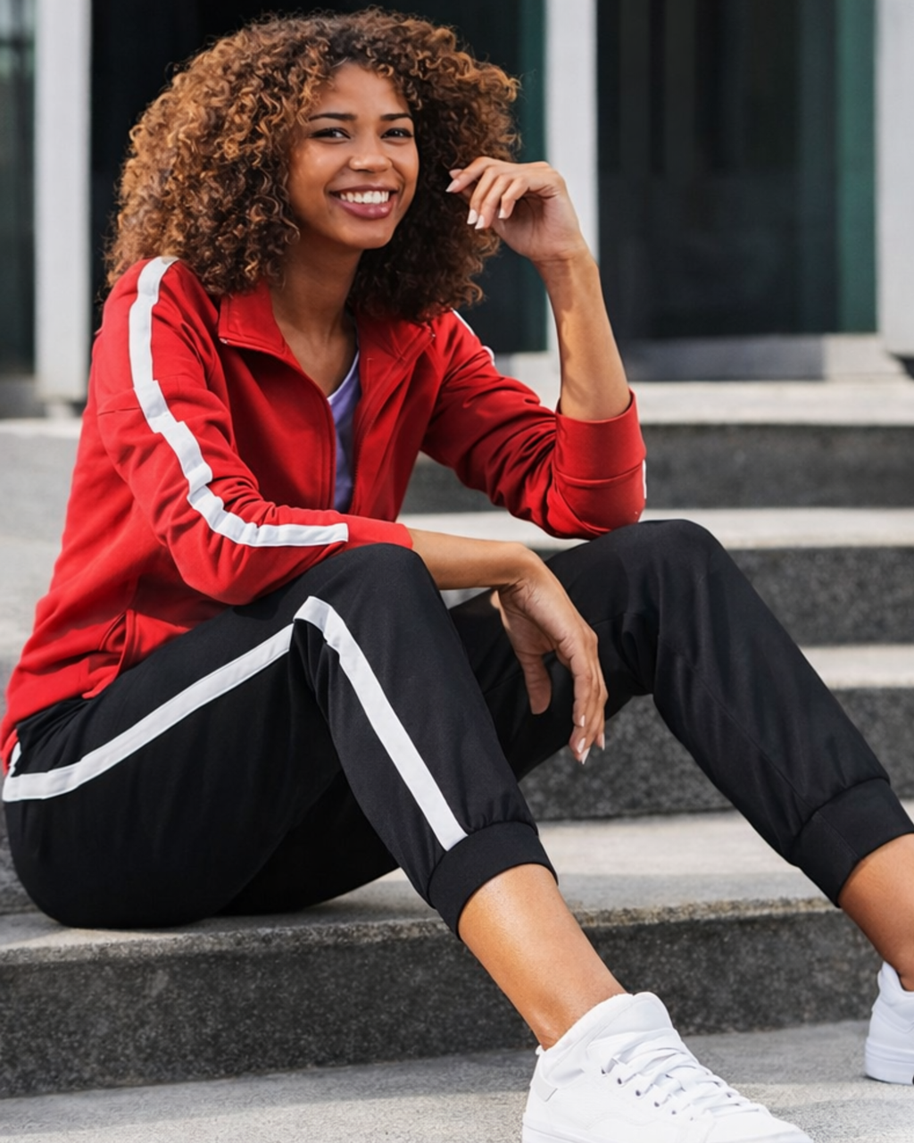 CRANE - Women’s Red Track Jacket