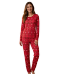 ESMARA - Heart & Snowflake Print Pajama SET