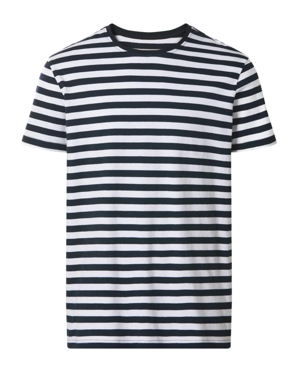 LIVERGY - 100% Cotton Striped Crew Neck T-Shirt