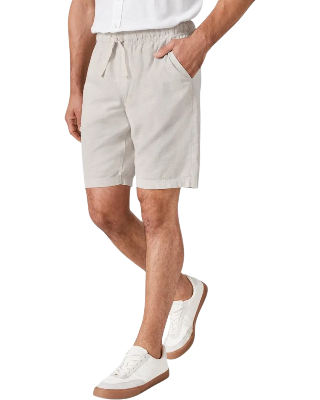LIVERGY - Men’s Linen-Cotton Blend Bermuda Shorts