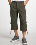 CROSSFIELD - Men's 100% Cotton Plaid Cargo Capri Pants