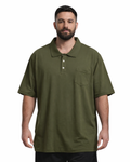LIVERGY - Men’s 100% Cotton Olive Green Polo Shirt