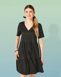 ESMARA - Lyocell Soft, Breathable & Relaxed Fit Midi Dress