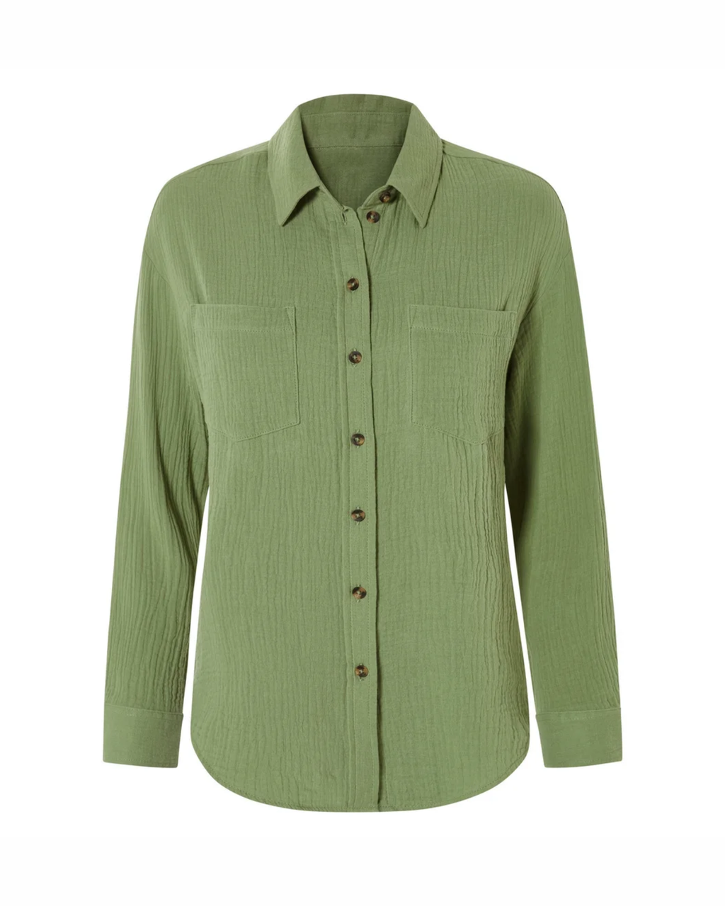 ESMARA - Women’s Muslin Cotton Button-Up Shirt