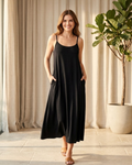 ESMARA - Women’s Black Maxi Slip Dress