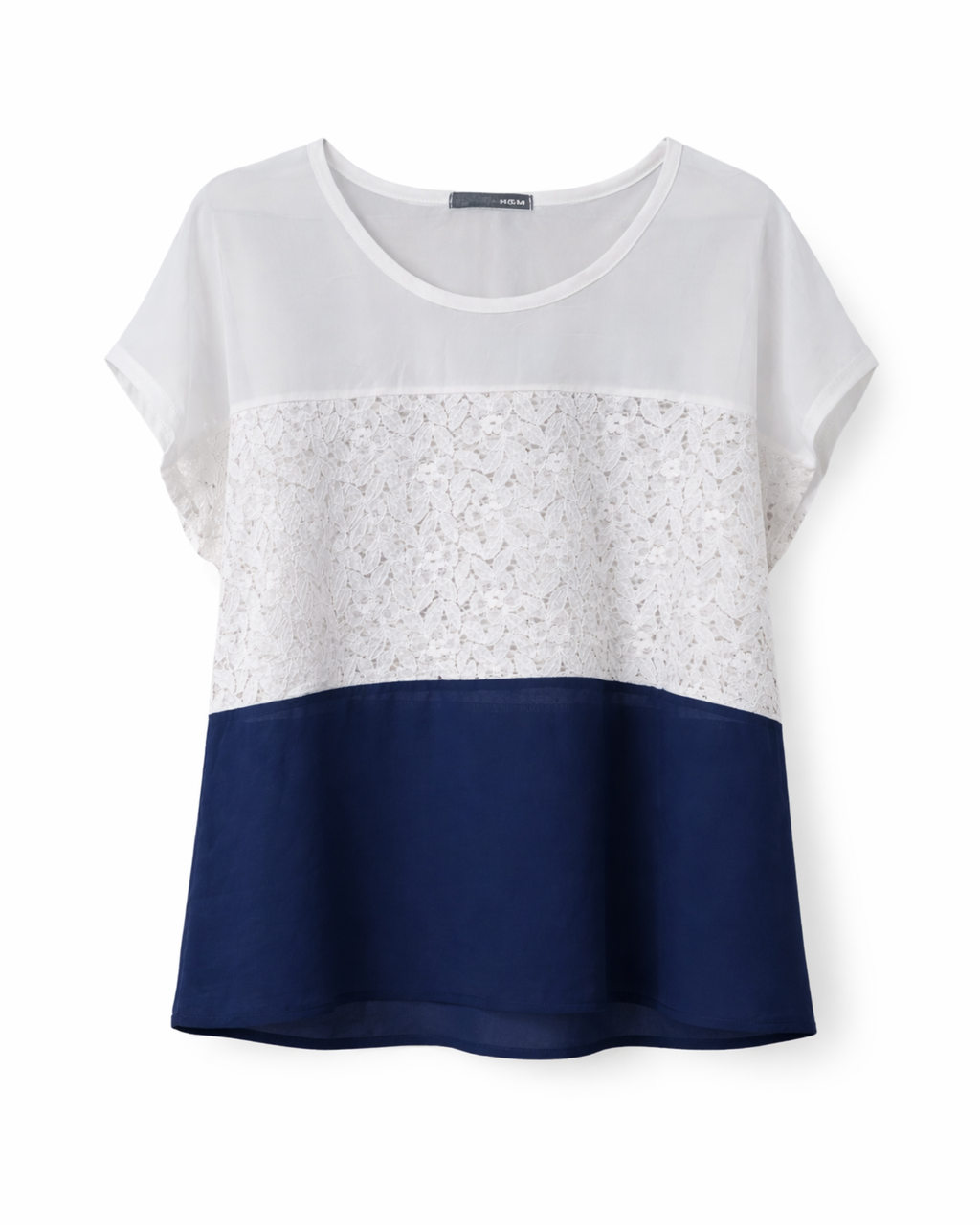 H&M - Colorblock Lace Blouse