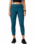 CRANE - Performance Women’s Turquoise Print Leggings