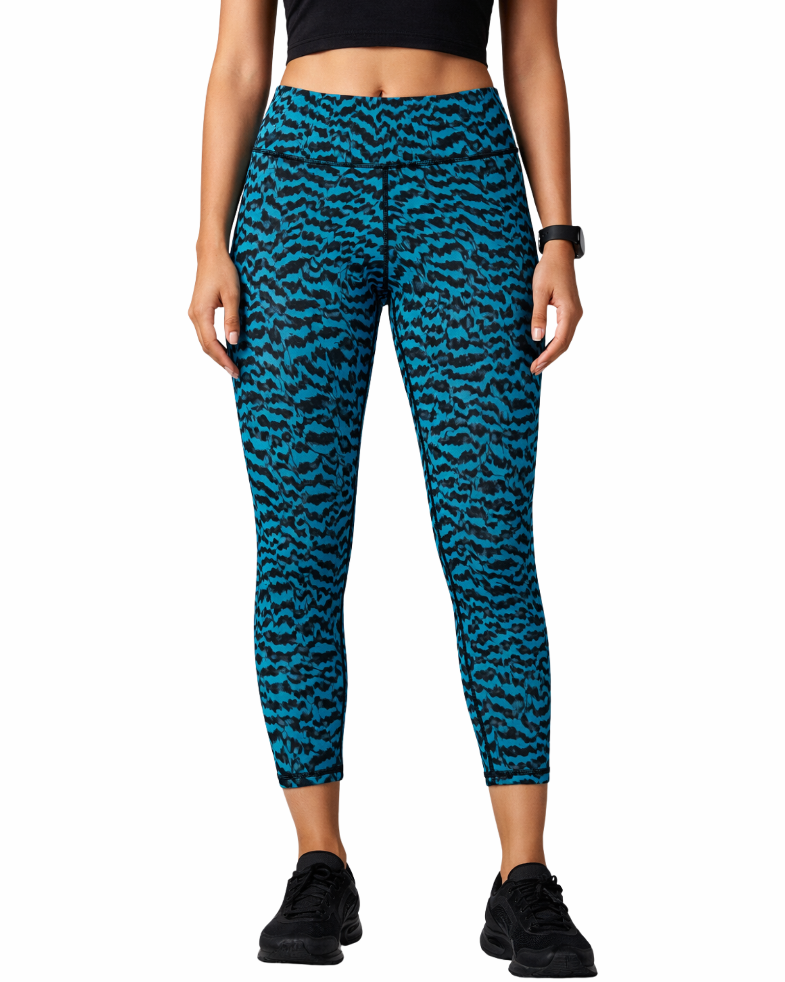 CRANE - Performance Women’s Turquoise Print Leggings