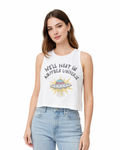 BERSHKA - BSKGIRL White Graphic Tank Top
