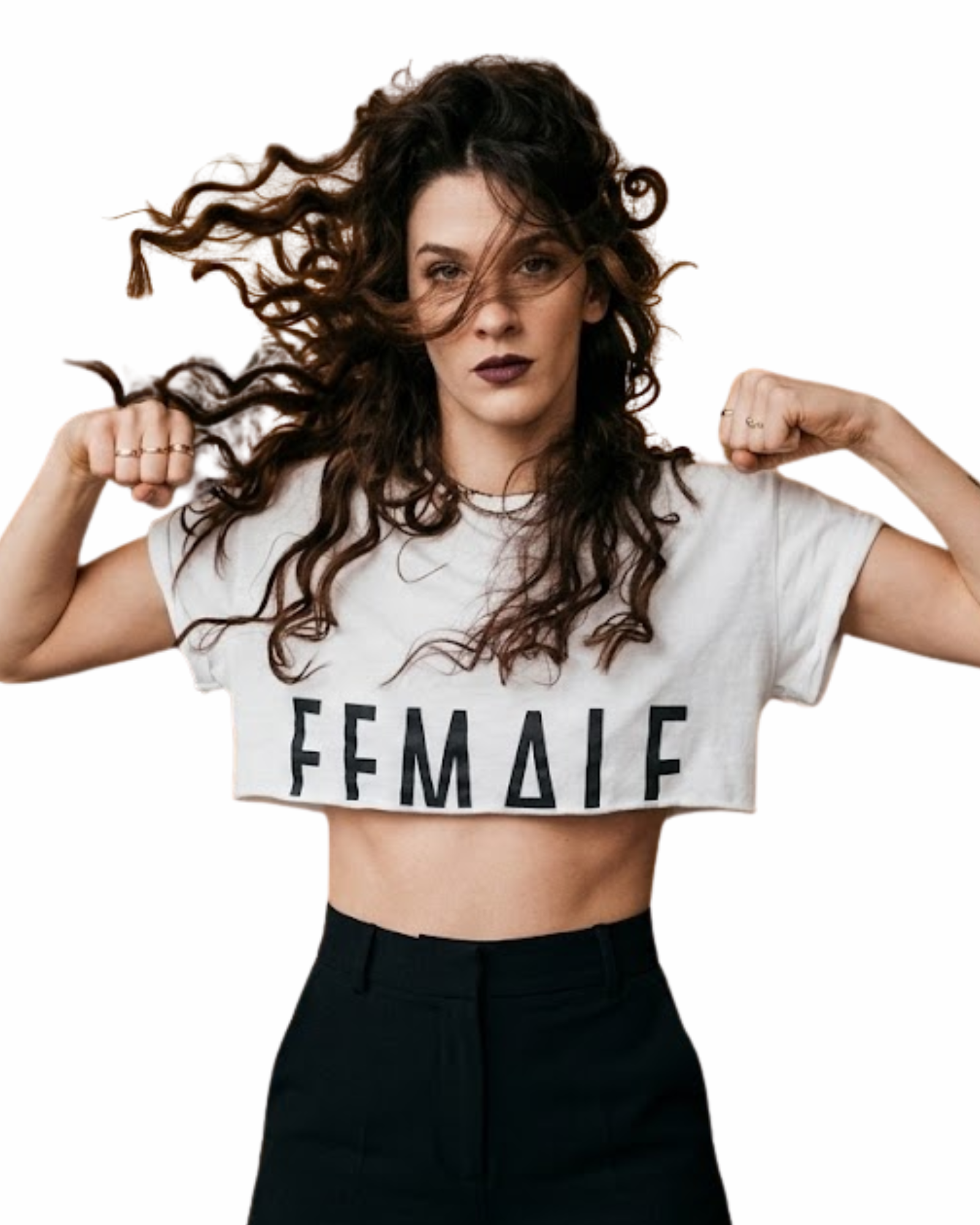 BERSHKA - BSKGirl 100% Cotton Statement Crop