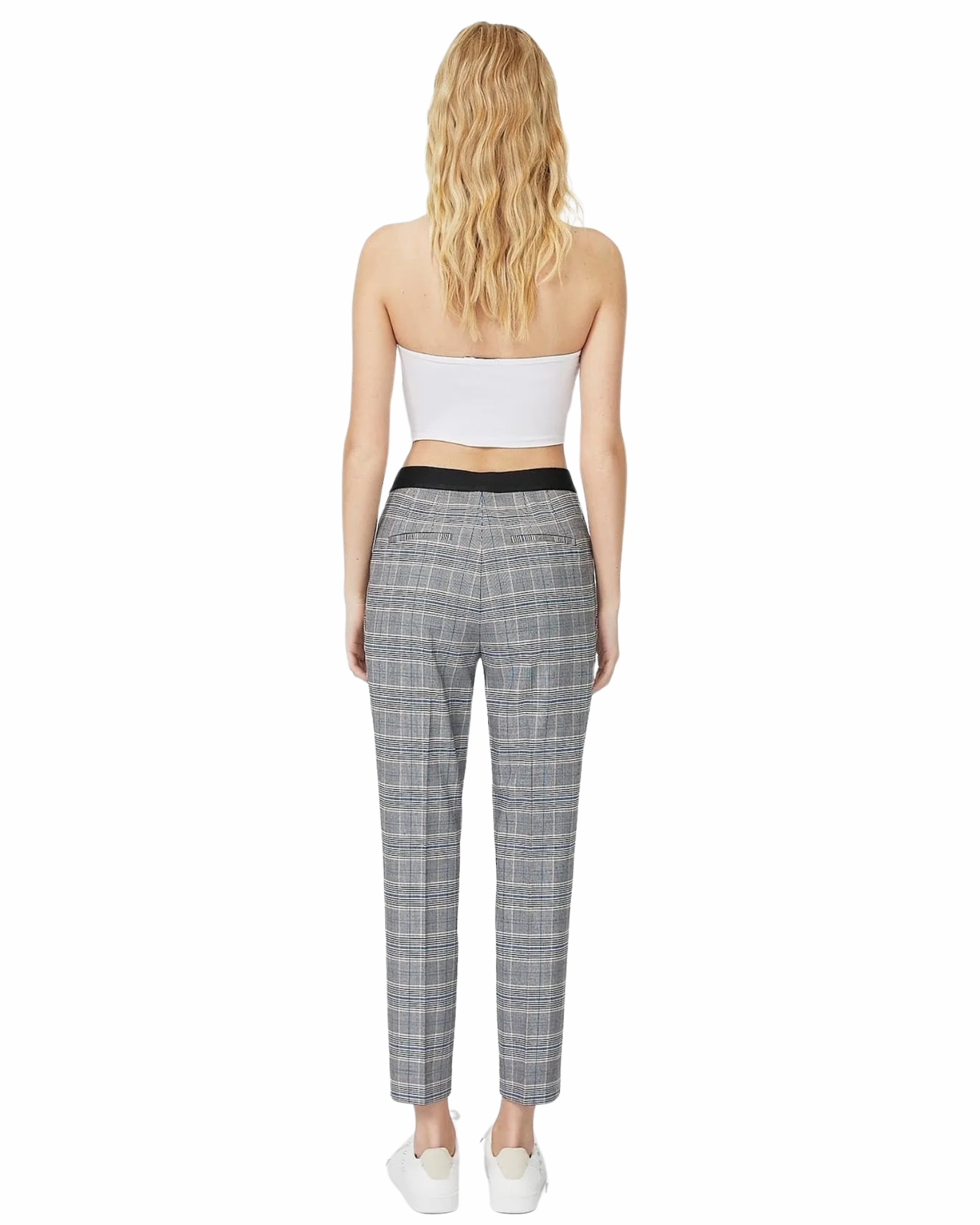 STRADIVARIUS - Grey Check Tailored Trousers
