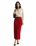 ZARA - Ribbed Knit Midi Skirt