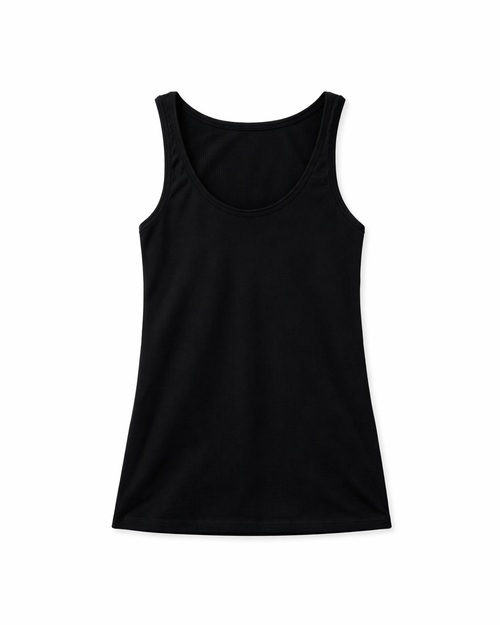 STRADIVARIUS - Basic Ribbed Scoop Neck Tank Top