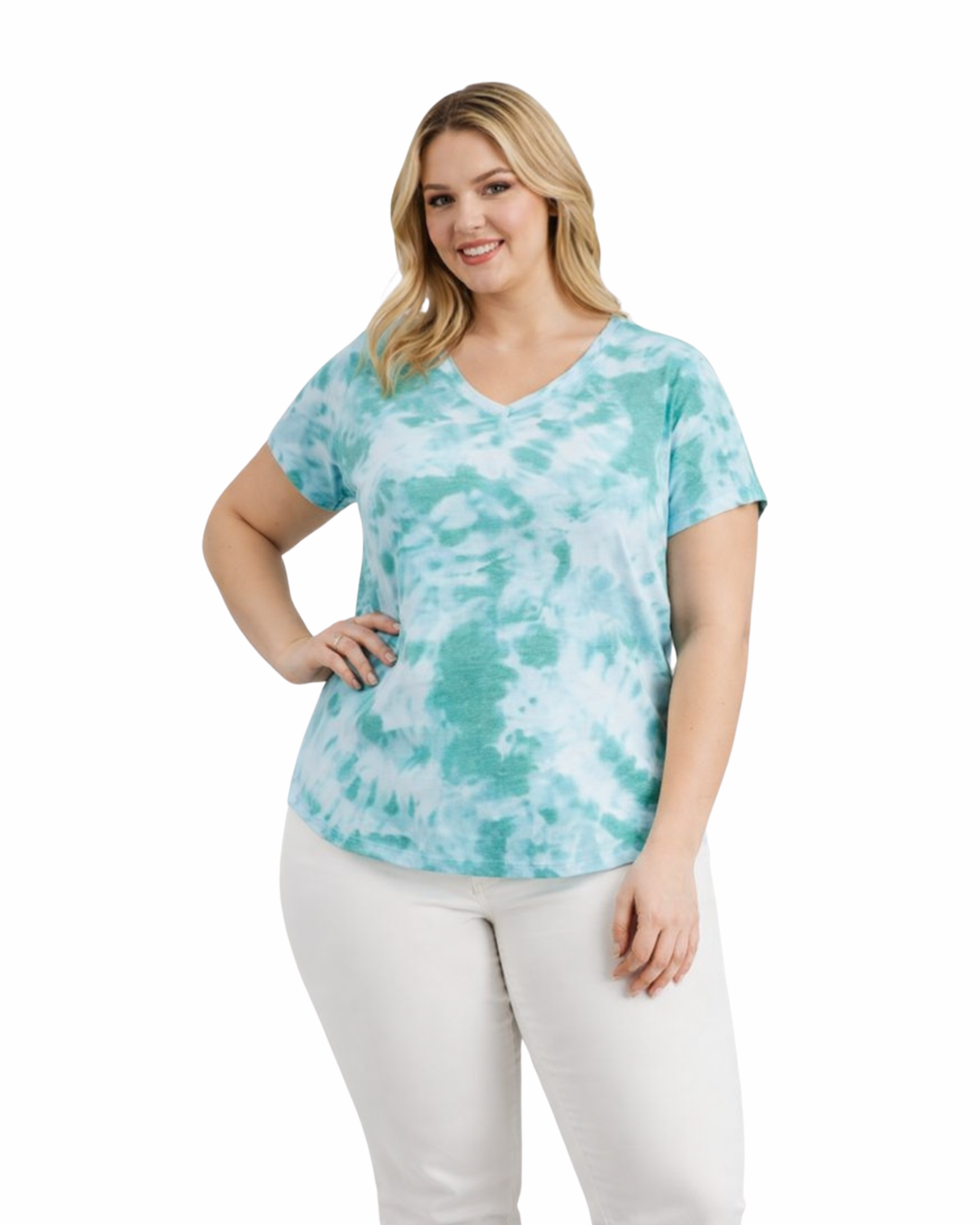 STYLE & CO. - Women’s Tie Dye V-Neck T-Shirt
