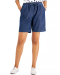 KAREN SCOTT - 100% Cotton Gemma Shorts Twilight Wash