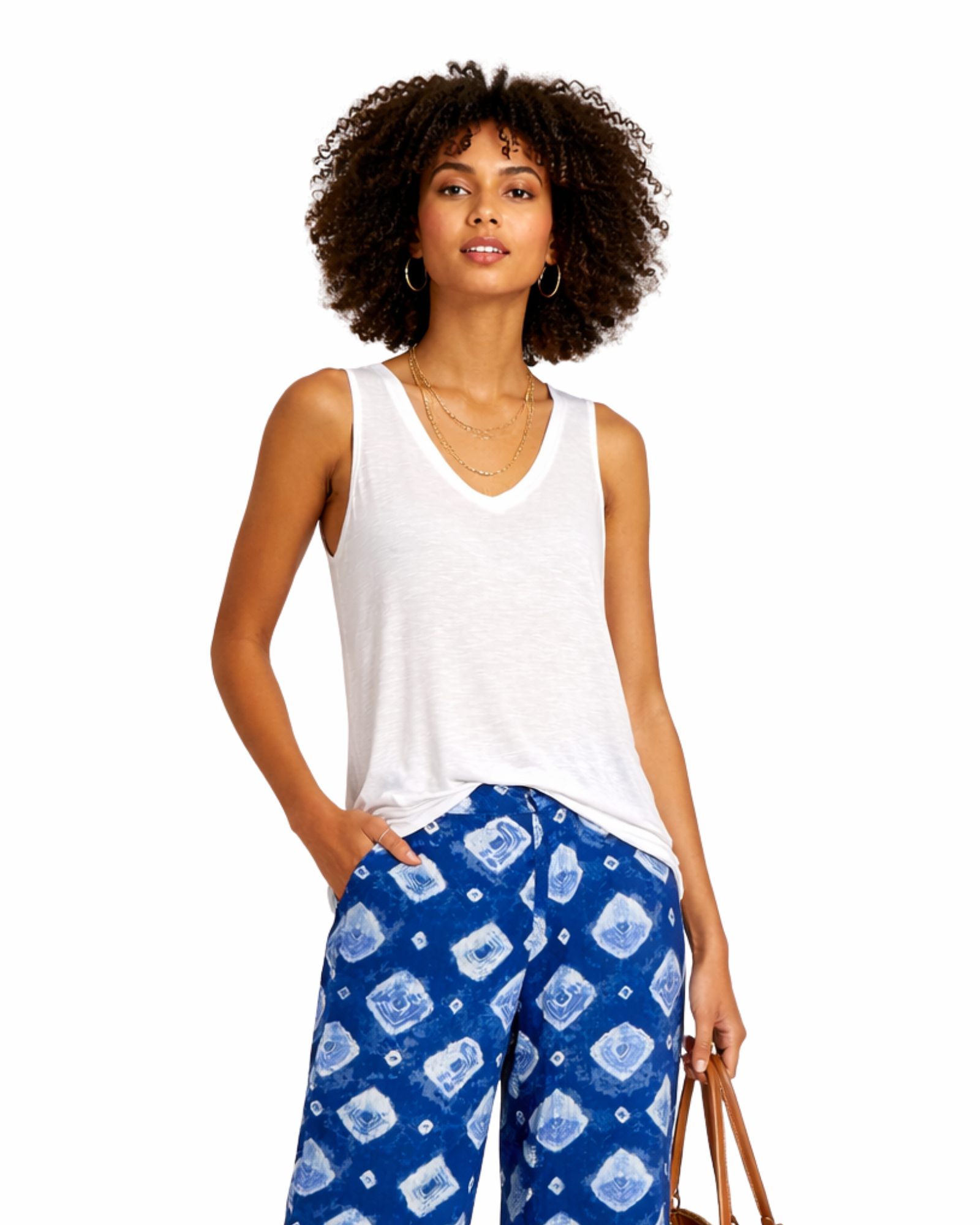 STYLE & CO. - Women’s Drapey V-Neck Sleeveless Tank Top