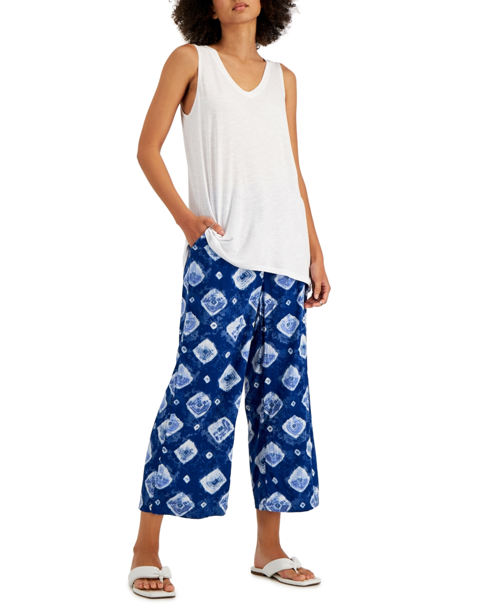 STYLE & CO. - Women’s Drapey V-Neck Sleeveless Tank Top
