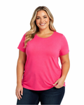 ALFANI - Women’s Plus Size Scoop-Neck Solid T-Shirt