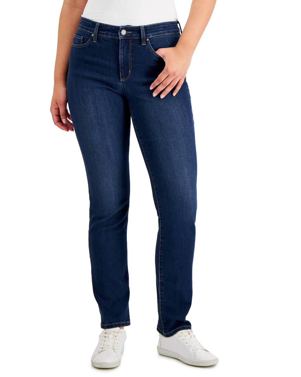 CHARTER CLUB - Lexington Tummy Control Straight-Leg Jeans