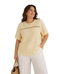 ESMARA - Women’s 100% Linen Relaxed Fit Top