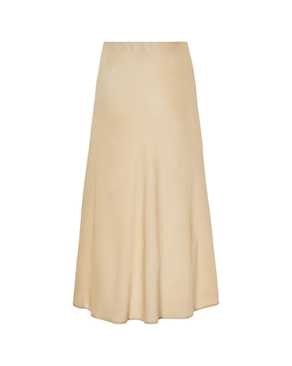 ESMARA - Women’s Beige Satin Midi Skirt