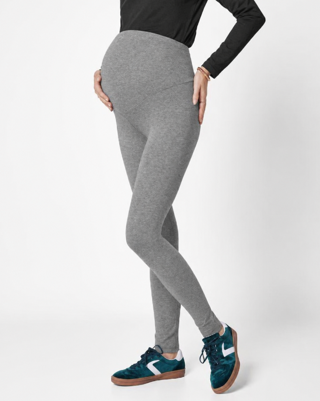 ESMARA - Women’s Maternity Organic Cotton blend Grey Leggings