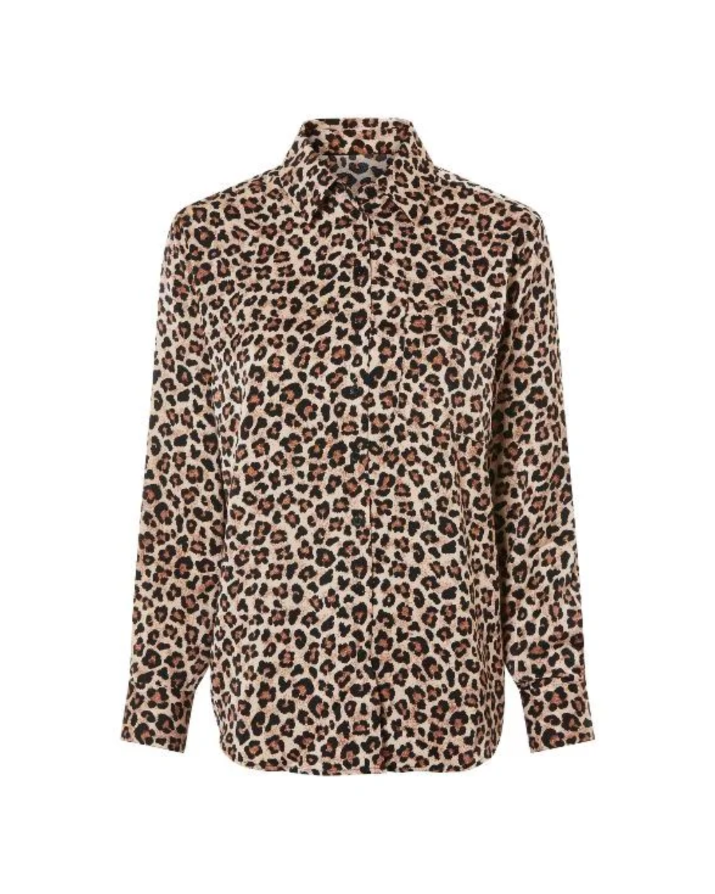 ESMARA - Women’s Relaxed Fit Matte Satin Leopard Print Blouse